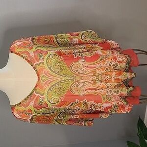 International Concepts Beach Boho Cover-Up Silver Stud Detail - Size XL